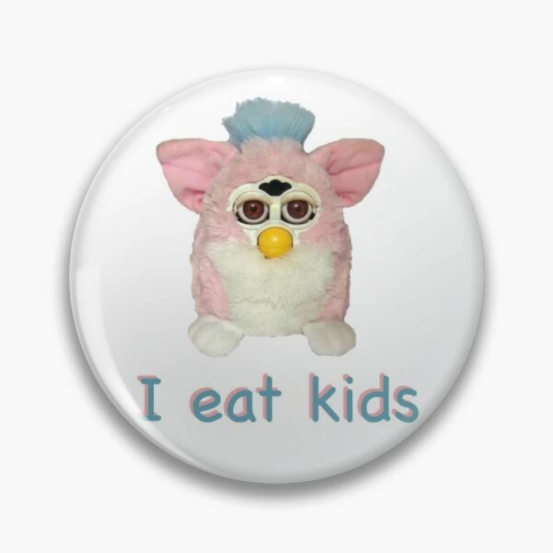 Furby I Eat Kids Soft Buckle Pin Fun Badge Fashion Gift Hat Lapel  Decorative Valentine's Day Collar Clothes