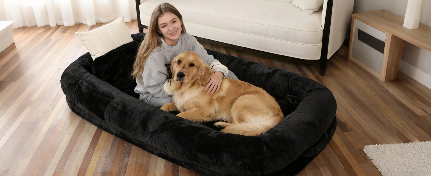 Black Human Dog Bed