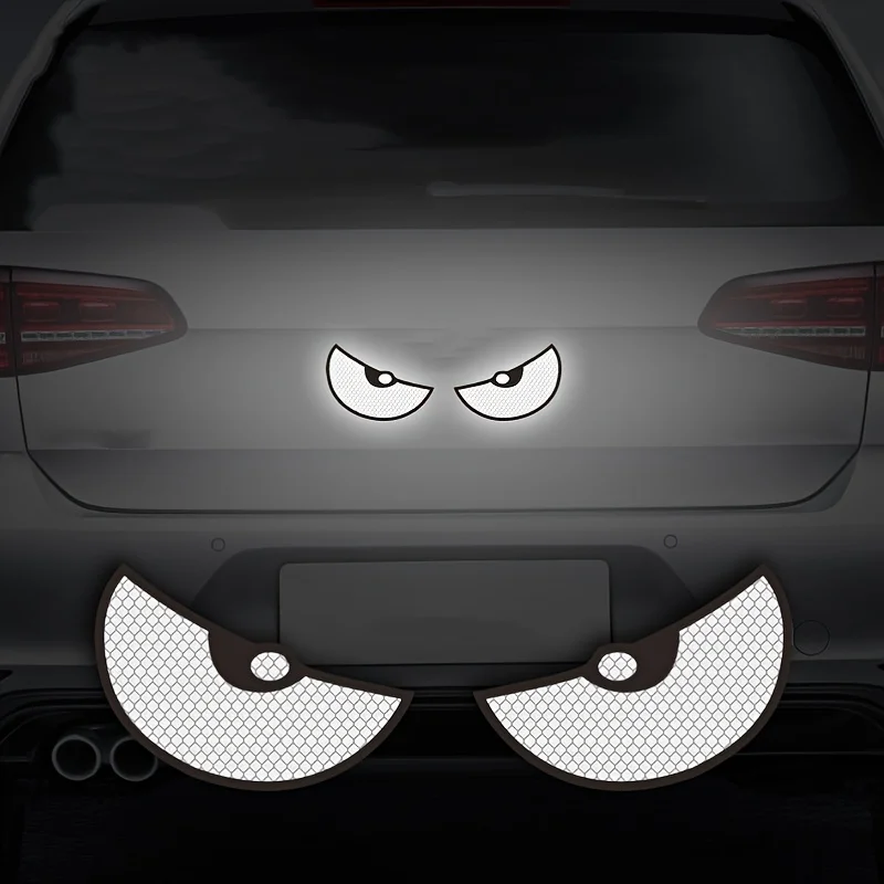 Autocollants de voiture Casting Monster Eyes, améliore la visibilité de votre véhicule, cadeau créatif pour les amis, Helloween, Noël, 4 pièces par ensemble