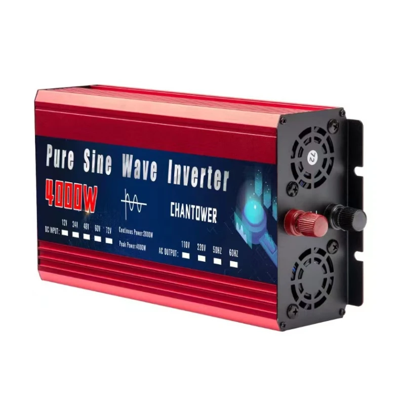 Inverter 12V 220V 2000W 3000W 4000W DC 12v/24v To AC 220v/110v Pure Sine Wave Power Supply Voltage Converter Car Solar Inverter