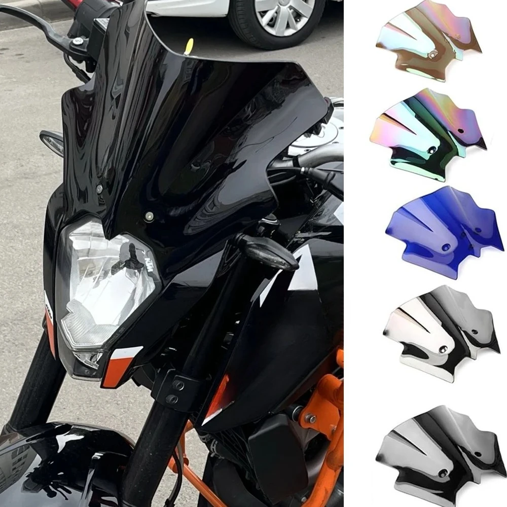 

Motorcycle Front Windshield Windscreen Wind Deflector Double Bubble For KTM DUKE 690 DUKE690 2012 2013 2014 2015 2016