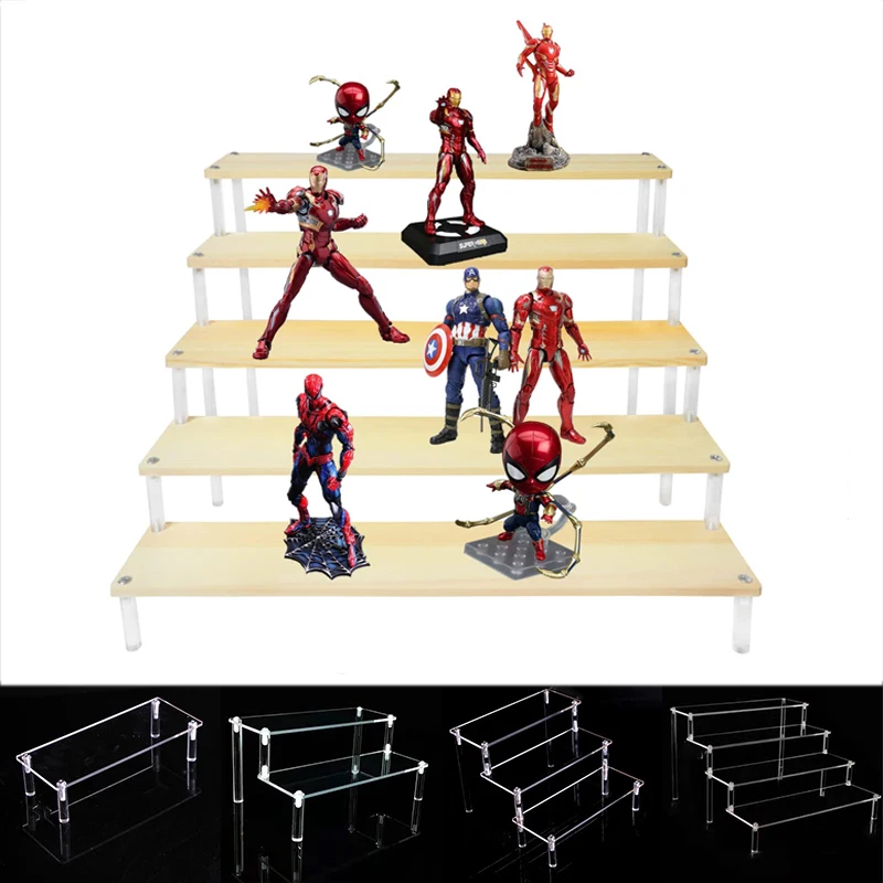 Clear Acrylic Display Stand for Naruto Pop Mart Figurine Display,Blind Box Storage Display Riser Doll Hand Aberdeen Storage Rack