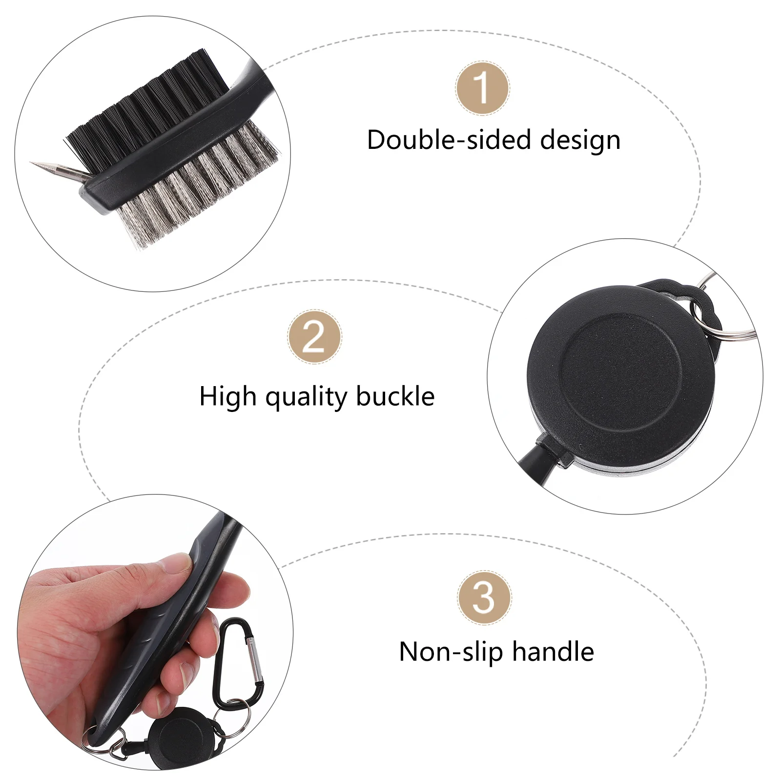 

Golf Cleaning Brush Trustworthy Tool Club Versatile Groove Cleaner Abs Accessories