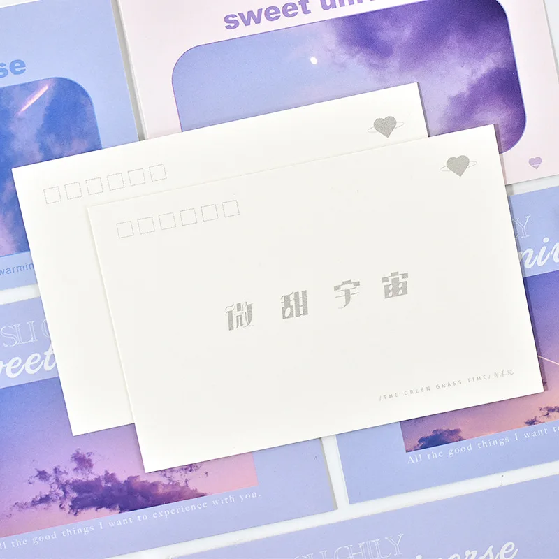 30 Pcs/Set Postcard Weitian Universe Postcard Creative Text Landscape Congratulations Card Postcard
