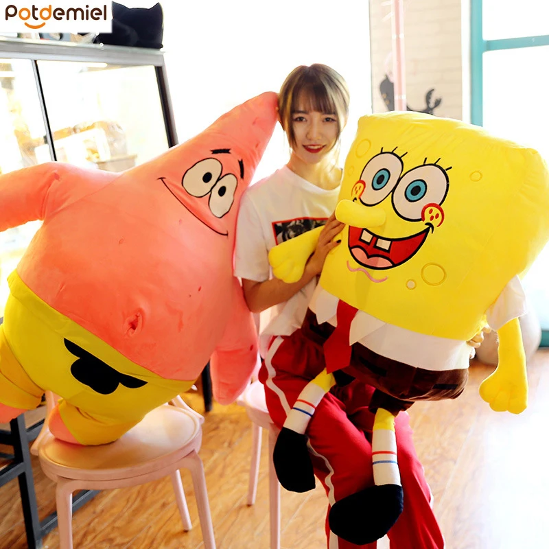 

35 см Губка Боб плюшевая кукла Патрик Стар плюшевая кукла Kawaii детский мультфильм аниме периферийные плюшевые игрушки детский подарок на день рождения