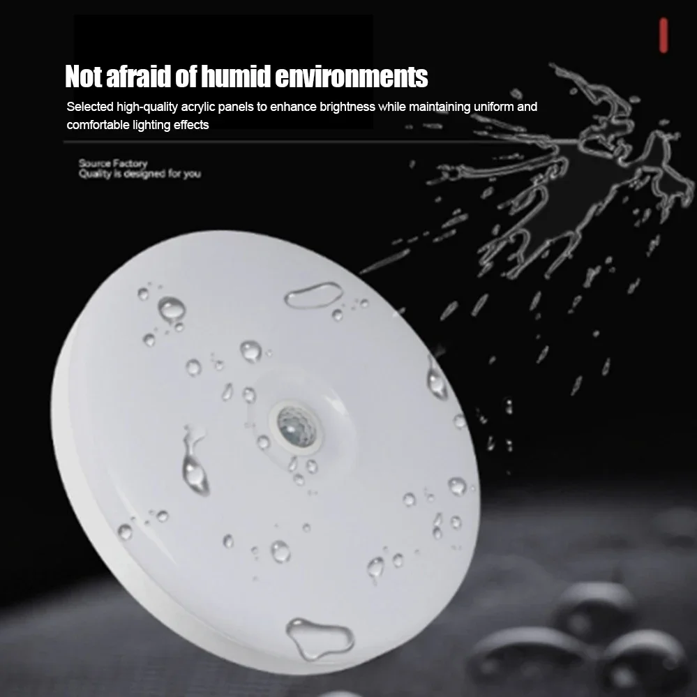 محس حركة مصباح السقف 12 واط 18 واط PIR كاشف حركة إضاءة السقف الحديثة للممر المرآب درج شرفة التيار المتناوب 220 فولت ﻿