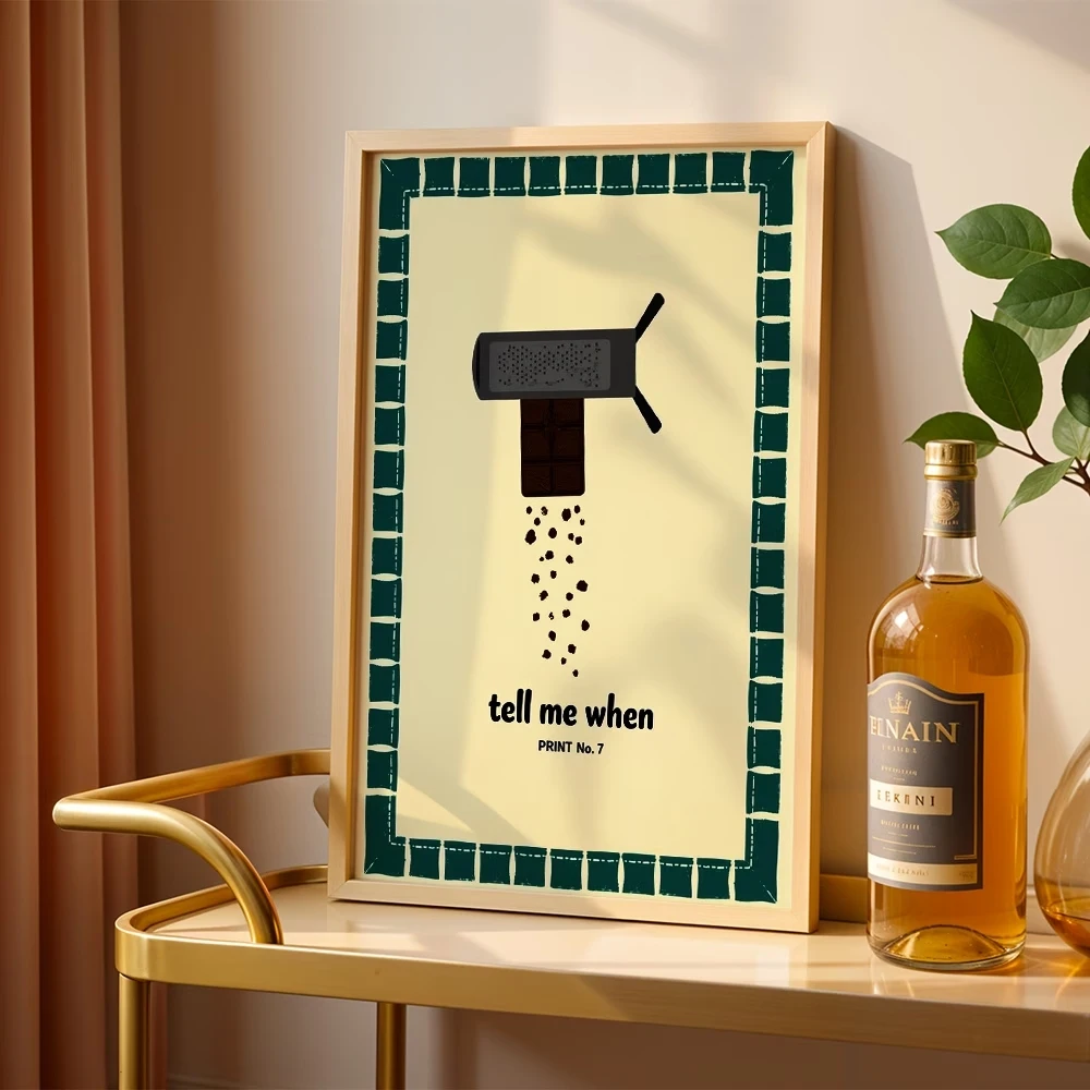 Funny Retro Tell Me When Cheese Grater Art Print, Wall Art Print Canvas Painting Poster Picture For Kitchen Home Decor