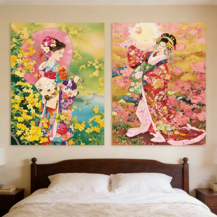 

Пазлы 500/1000/1200/2000 элементов: Красивый портрет гейши. Семейные игры для игровой комнаты, спальни, домашнего декора, подарок.