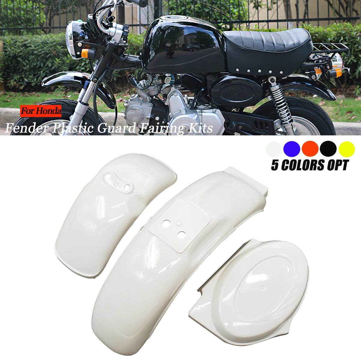 

Motorcycle Front Fender Plastic Guard Fairing Kits Left Fender For Honda Monkey Bike Skyteam Z50 Gorilla 50 Z50A Z50J Z110 Z125