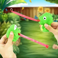 Pinch Frog Dinosaur Sticking Tongue Out Fidget Toys Kids Birthday Party Favors Children Back to School Gift Prize Pinata Filler