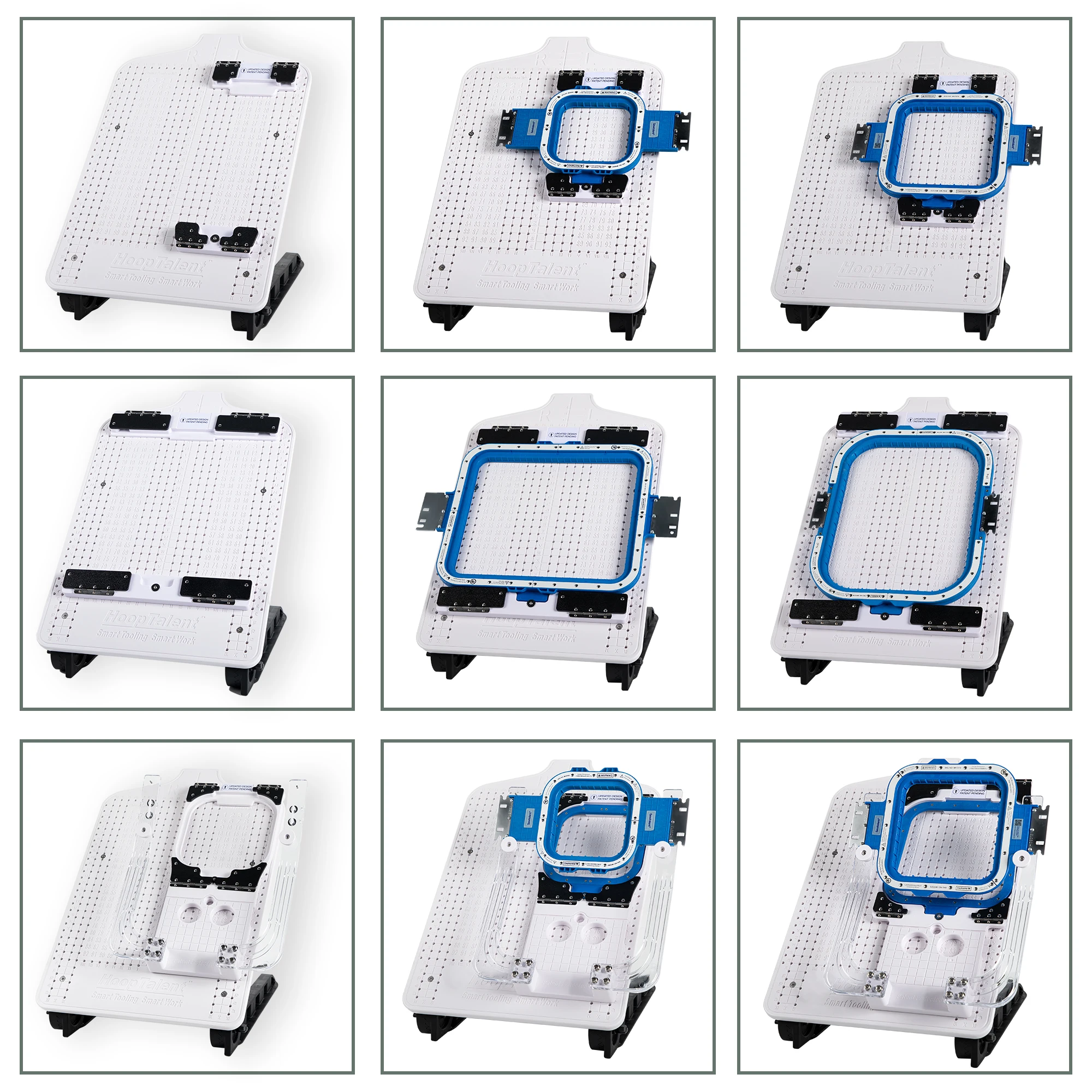 Hooping Station Kit With 5.1in Magnetic Hoops For Tajima Brother Ricoma Fortever Happy Japan Etc Embroidery Machine Frame