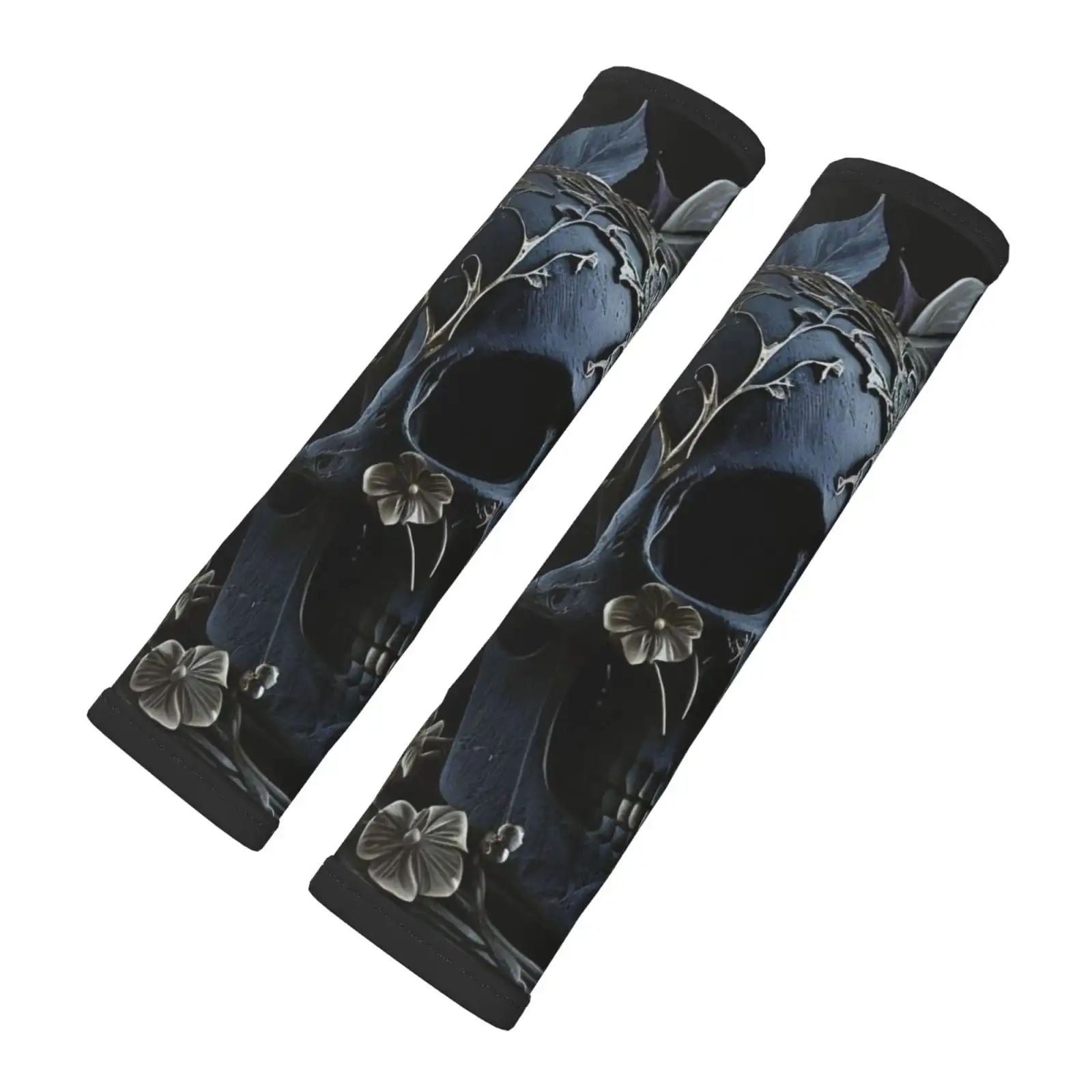 Skull Gothic Bones Witchy Seat Belt Shoulder Pad 2-Pack Soft Car Seatbelt Cover Adjustable Strap Breathable Comfort Pad