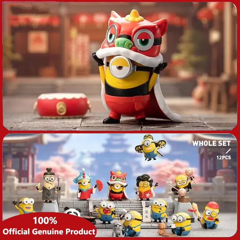 

Minions Travelogues of China Series 100% Original Blind Box Toys Guess Bag Mystery Box Mistery Caixa Action Figure Surpresa Cute
