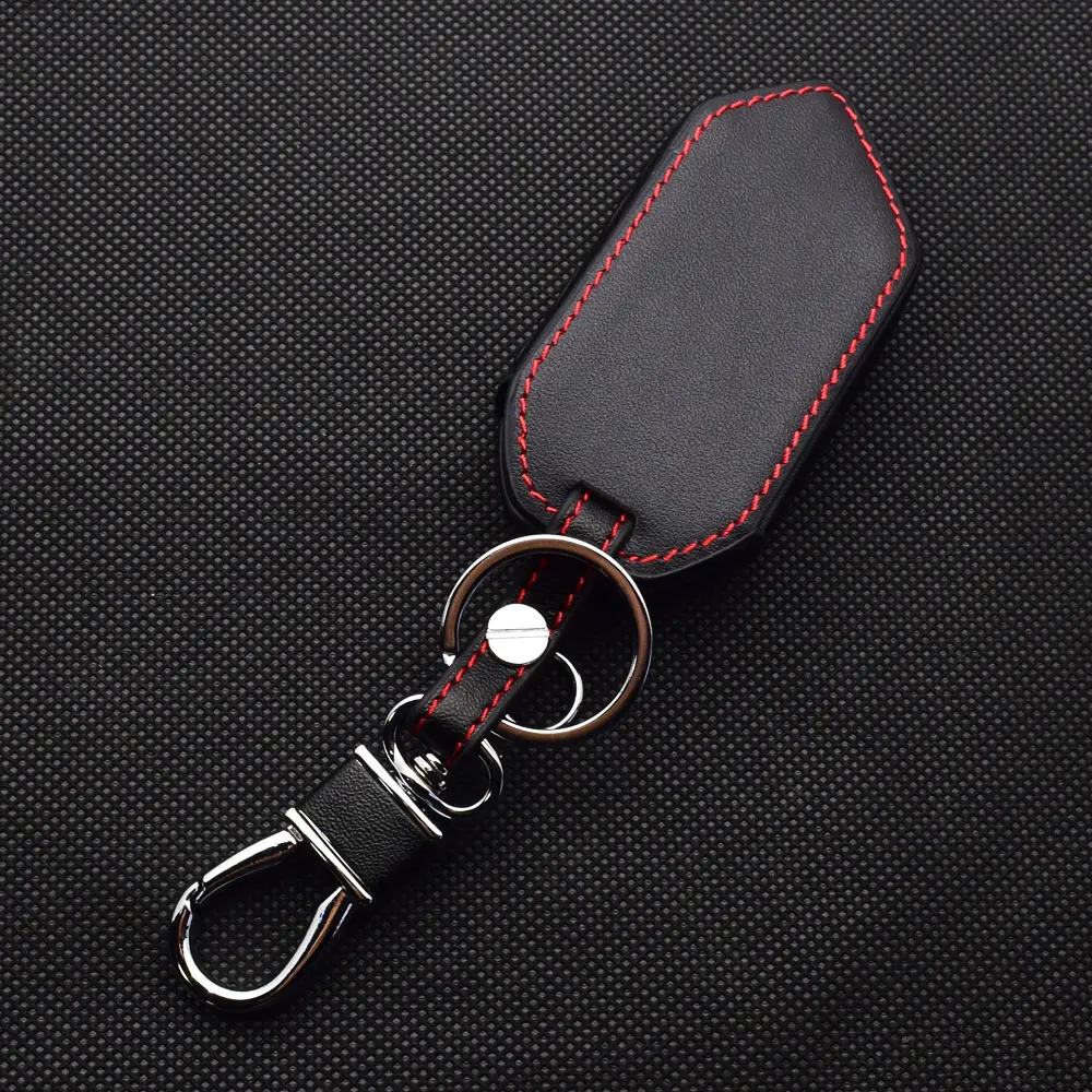 Leder Auto Schlüssel Abdeckung Tasche Für Scher-Khan Mobicar A B 1 2 3 M10 M20 Zwei-wege Auto Alarm System LCD Fernbedienung Fobs Shell Fall Zubehör – Detail 4