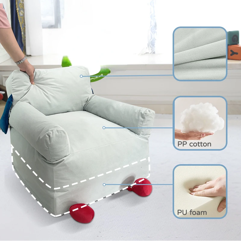 

Hot Sale Cute Children's Sofa Plush Toy Children's Sofa Velvet Chair Soft Pillow