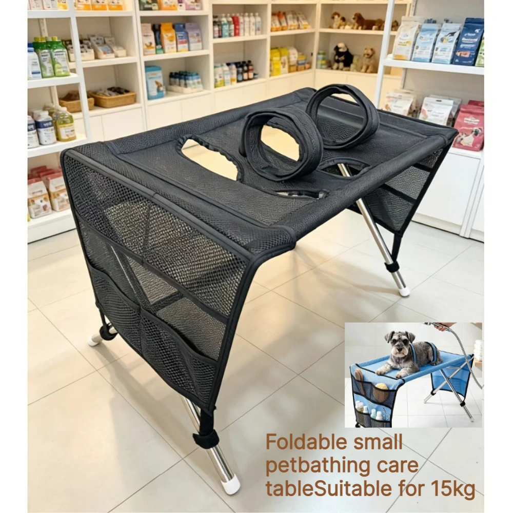 for-dog-cat-foldable-stainless-steel-grooming-hammock-pet-bath-bed-nail-trimming-care-suspension-frame