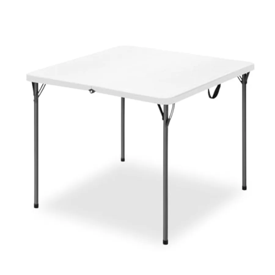 

34" Square Folding Table for 4 Person 330lbs Weight Ccity Foldable Table with HDPE Tabletop and Heavy-Duty Steel Legs Large Por