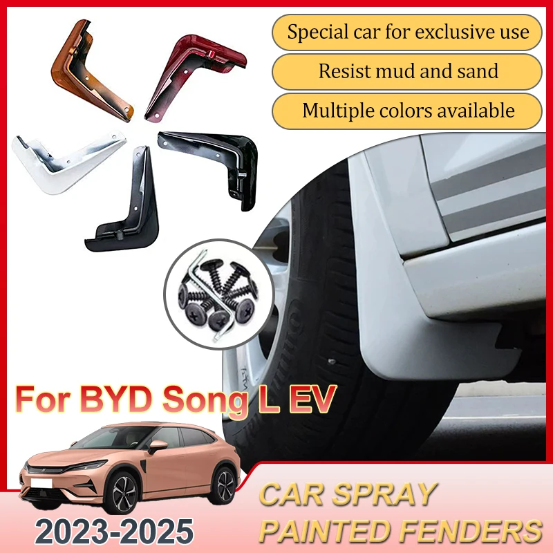 

Car Front Rear Fender For BYD Song L EV 2023 2024 2025 Mud Flaps Splash Guard Mudguards Baking Paint Mudflaps Auto Accessories