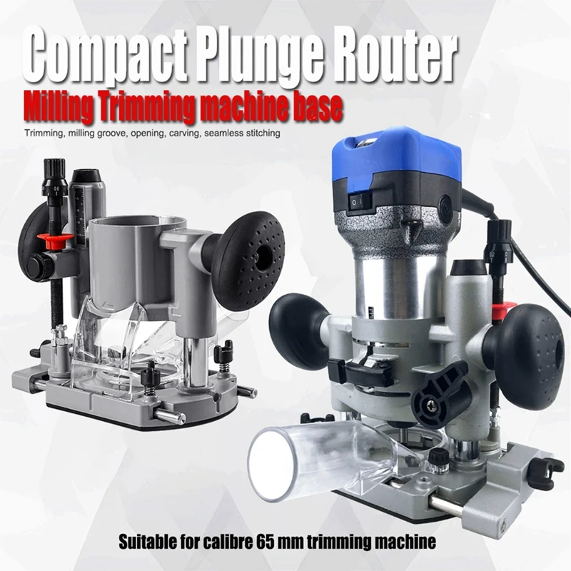 Compact Plunge Router Milling Trimming Machine Base Suitable For Calibre 65Mm Trimming Machine Power Tool Parts