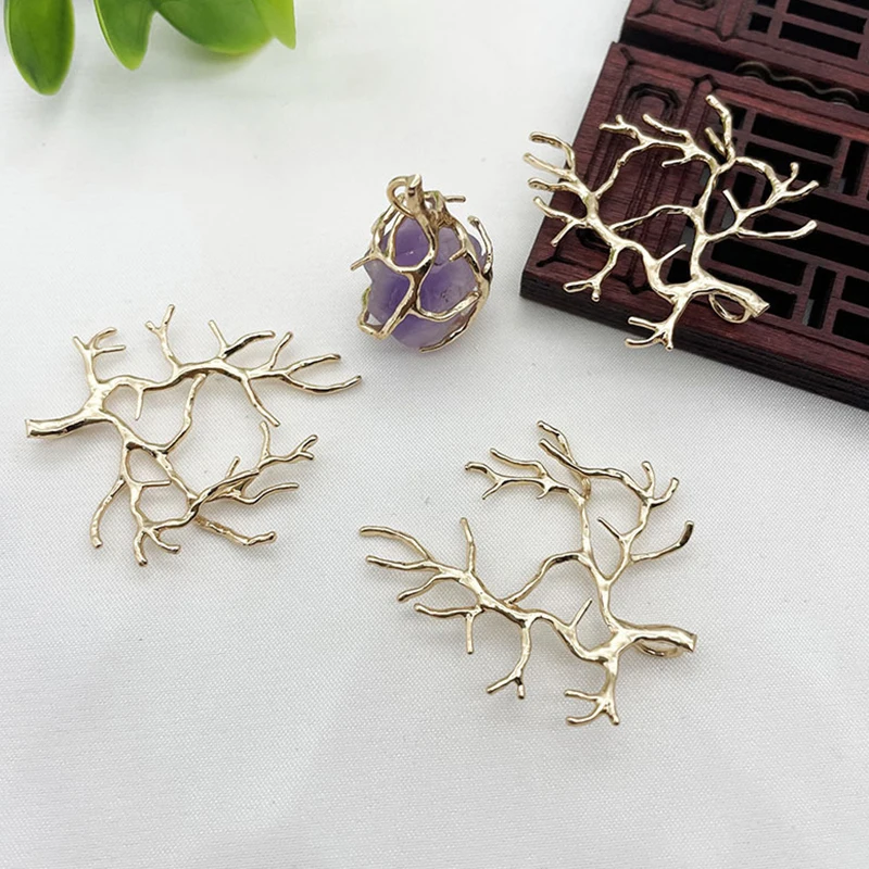 Tree Branch Base Necklace Pendants For Cameo DIY Jewelry Making Accessories