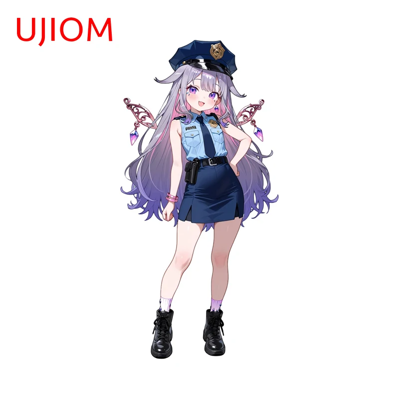 UJIOM Police Koseki Bijou Cute Waifu Wall Stickers Creative Game Room Laptop Desk Mirror Decal Practical House Accessories