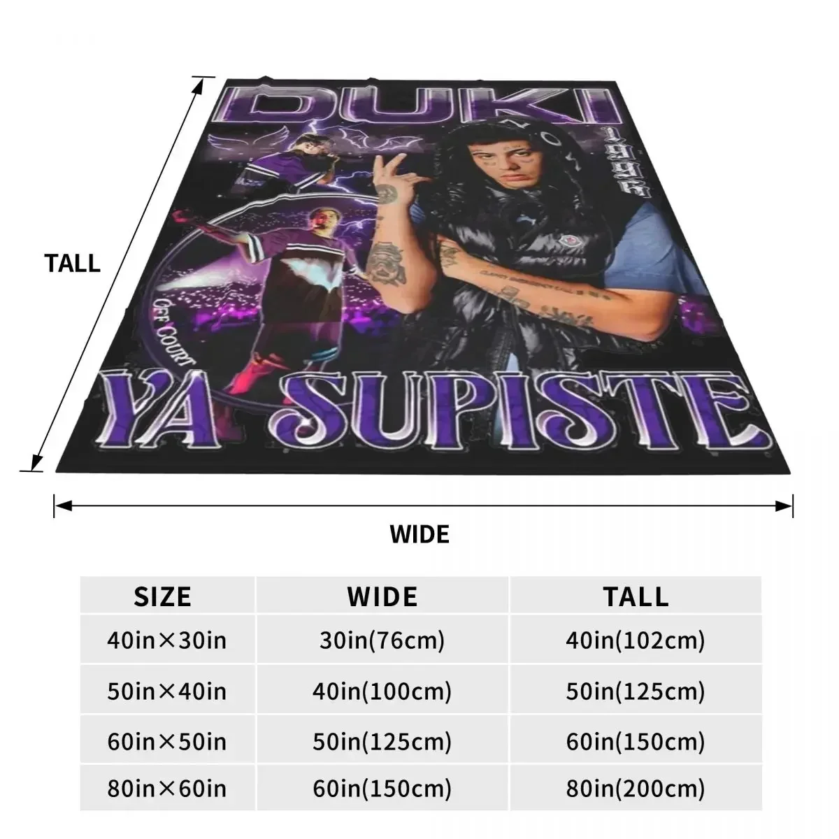 Duki Music Rapper Flannel Blanket Singer Super Warm Bedding Throws for Couch Bed Airplane Travel Cute Bedspread Sofa Bed Cover