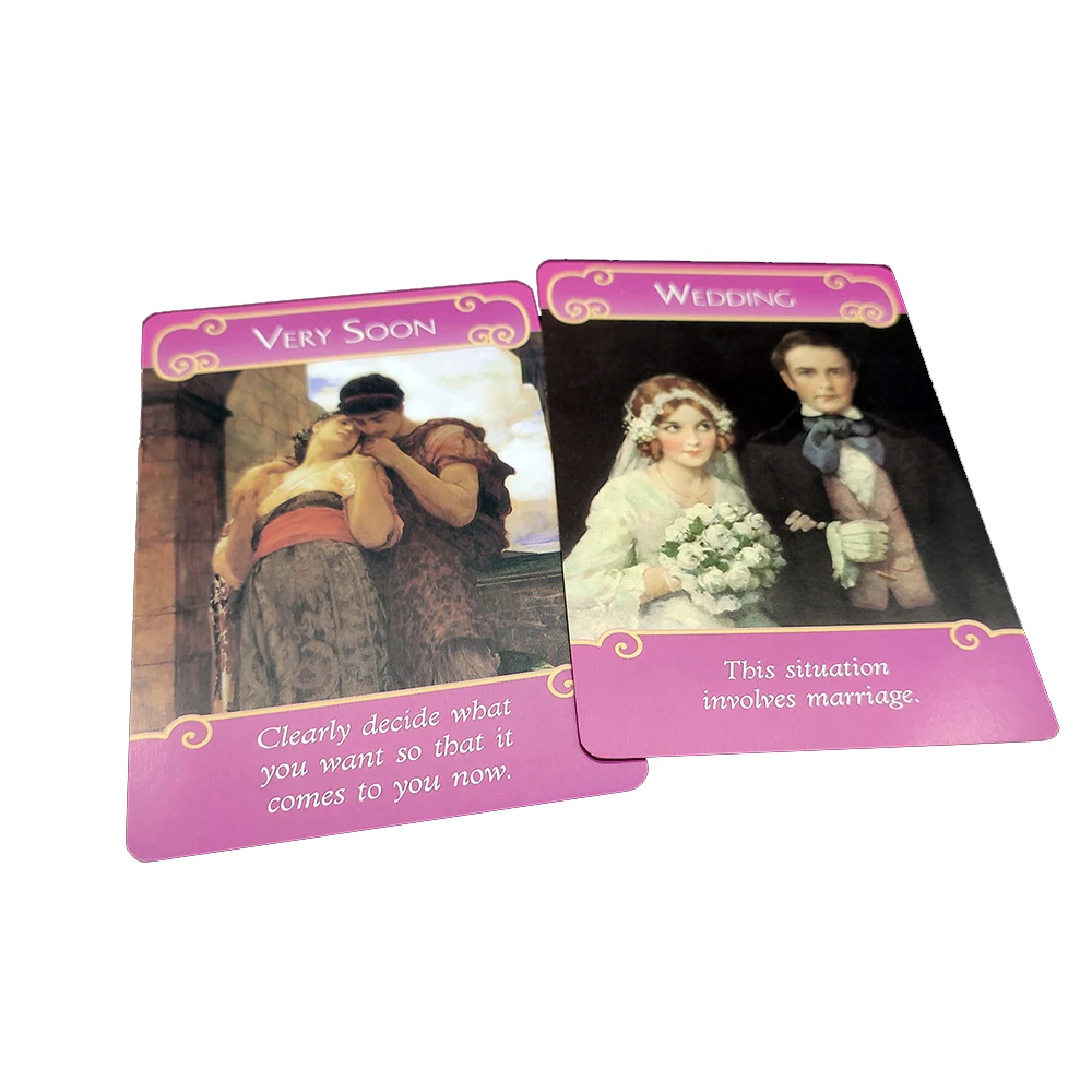 The Romance Angels Oracle Cards-A 44-Card Deck & English  Guidebook Doreen Virtue Oracle Cards