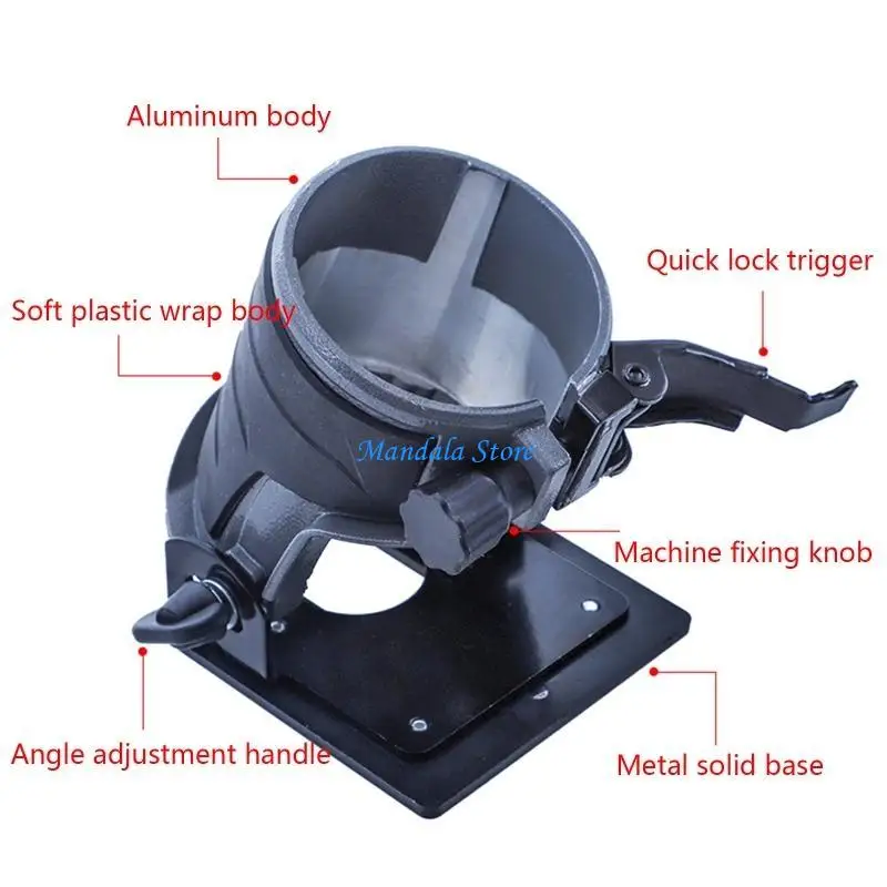 U2JC Multi Trimmer Router Base -30°-45° Tilt Trimmer Base 65mm for Carpentry