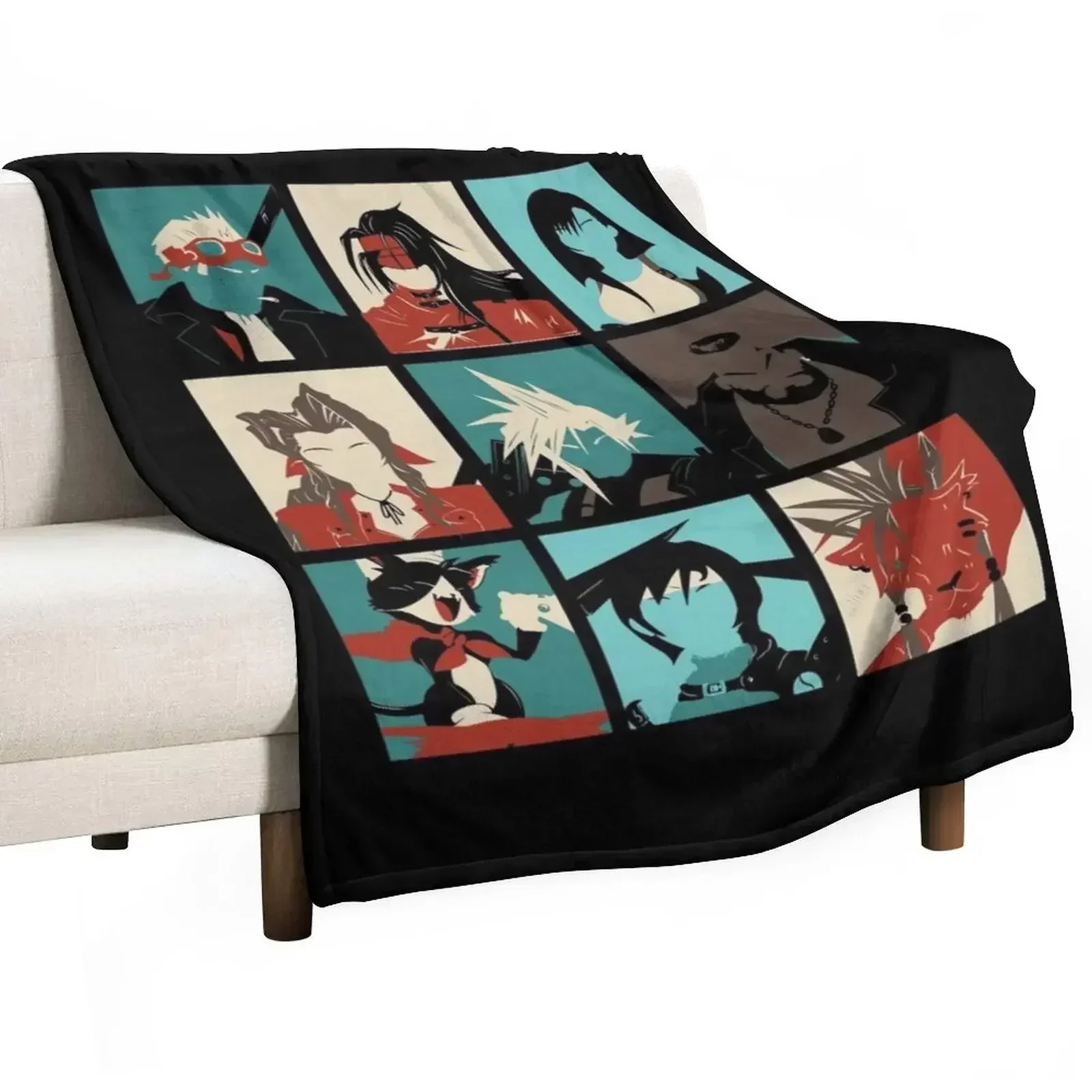 Fantasy Final Seven Throw Blanket Multi-Purpose Soft Blankets