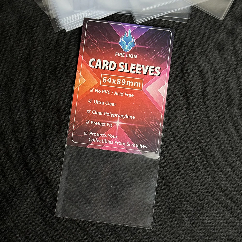 100PCS Transparent Standard Size Inner Card Sleeves 64X89MM TCG Card Sleeves for MGT Card Protector for Double-sleeving