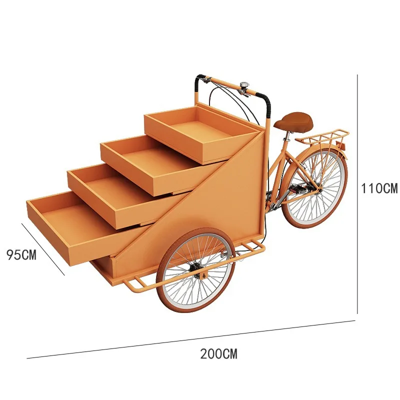 Stall upside down donkey tricycle float creative mobile snack car market stall car fruit fishing drink coffee