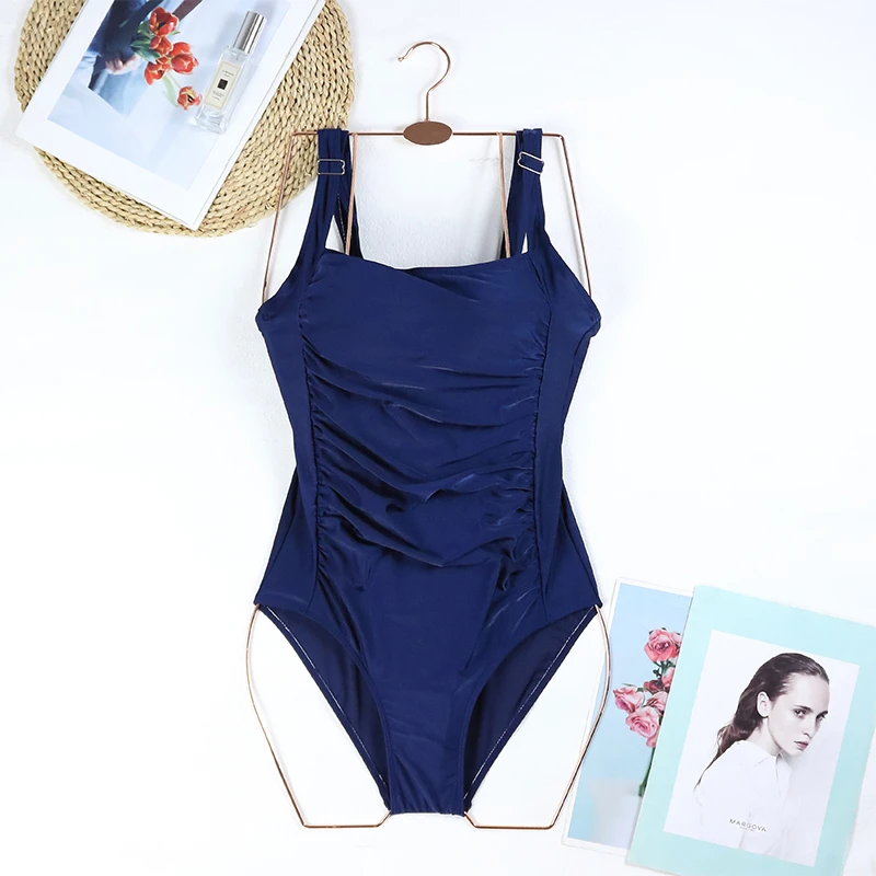 Sexy One-Piece Women Swimsuit 2024 Push Up Plus Size Swimwear Tummy Control Monokini Swimming Beach Wear Vintage Bathing Suit