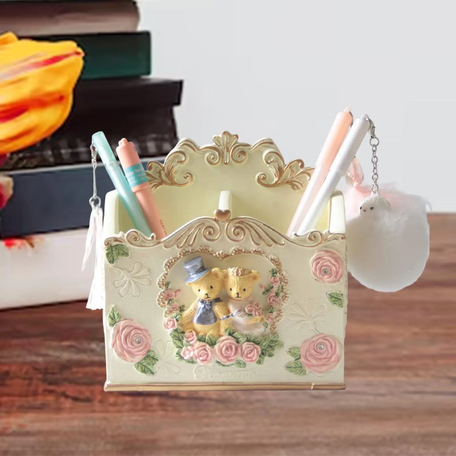 Bear Pen Holder Stationery Organizer for Desk for Classroom Home Accessories