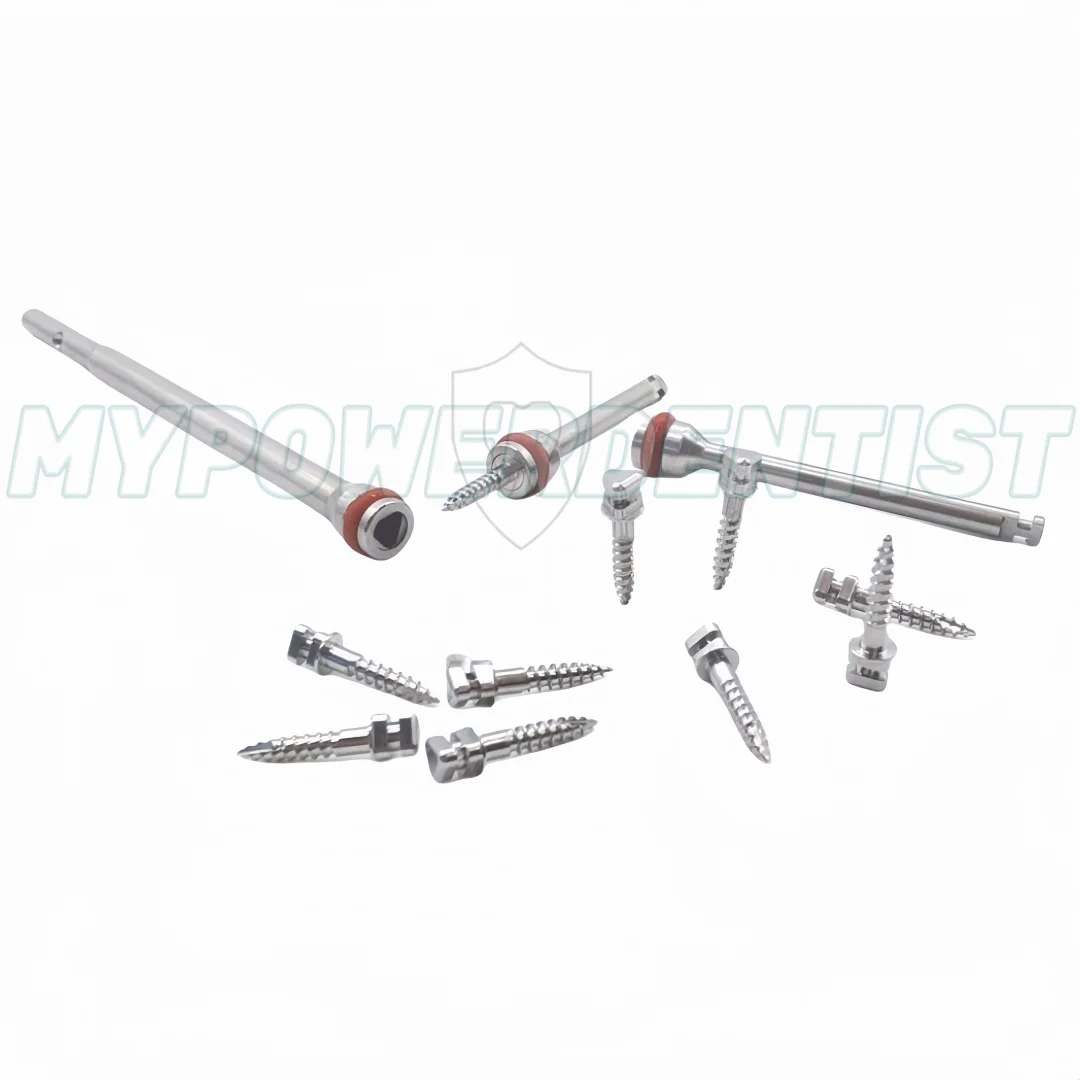 Dental TAS Mini Screw Anchorage Screws Micro Orthodontic 316LVM Implants Screw Driver 8 Size