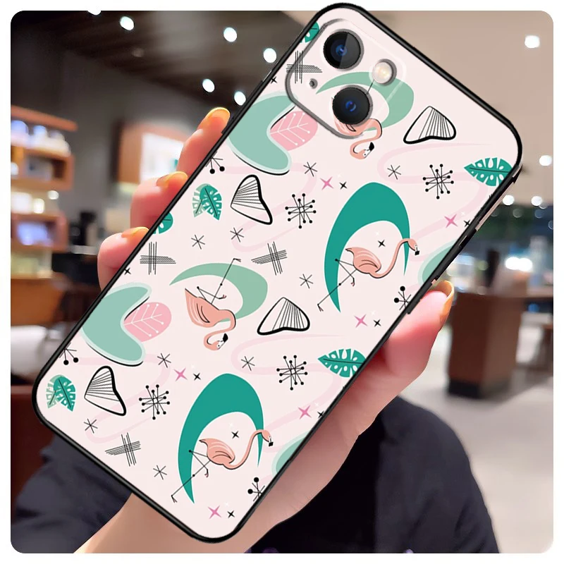 حافظة هاتف فلامنغو باللون الوردي والأحمر لهاتف آيفون 17 برو ماكس 17 غطاء خلفي هوائي لهاتف آيفون 17 برو