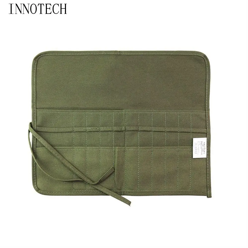 

Durable Canvas Roll Up Pen Bag 22/30 Holes Wrap Pouch Oil Paint Brush Cases Thick Multifunction Pencil Bag Artist Draw