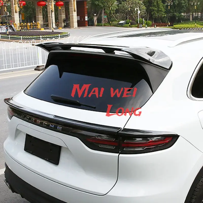 

For new Porsche Cayenne rear wing spoiler Paste Installation Carbon fiber material Rear Roof Trunk Spoiler 2018-UP