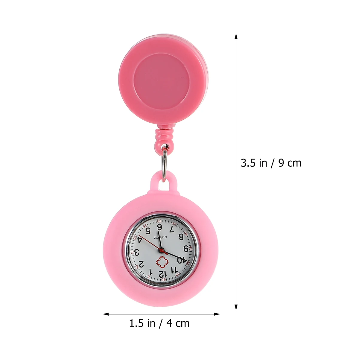Orologio da infermiera Orologio da taschino da taschino in silicone retrattile per donna Durevole Pratico Leggero Semplice Design adorabile Regali