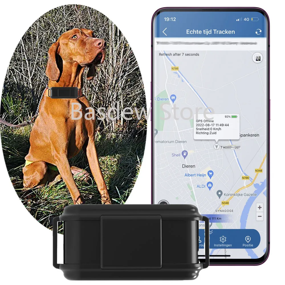 Overseas Hound Collar Locator Cat Dog GPS Anti-Lost Real-Time Tracker