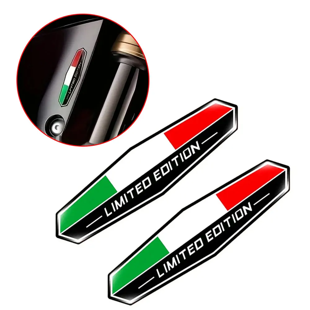 

2PCS Car Motobike Exterior Styling Accessories 3D Italy Flag Stickers Emblem Badge Decor Decals Car Bike Truck Body Stickers