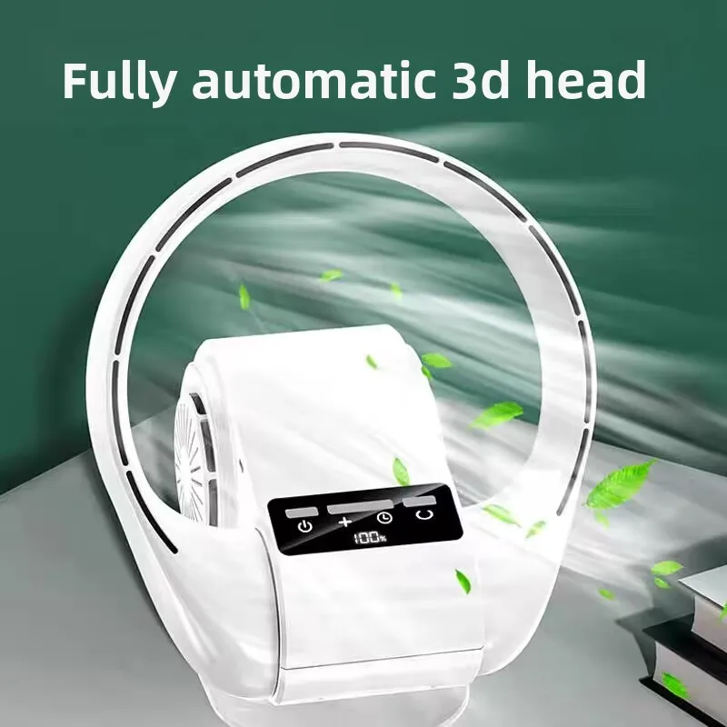 2025 Новый настенный USB-вентилятор, беспроводной перезаряжаемый аккумулятор, 5-скоростной тихий настольный вентилятор для офиса/спальни, пульт дистанционного управления