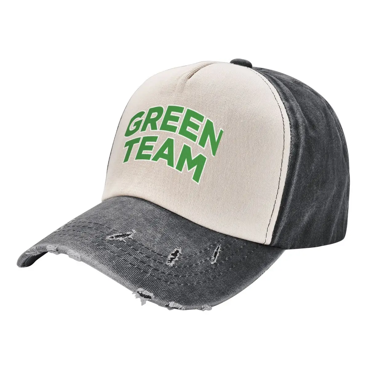 Green Team (Green Text on Black) Baseball Cap Rave western Hat Fishing cap Hat Man Luxury Women Caps Men's
