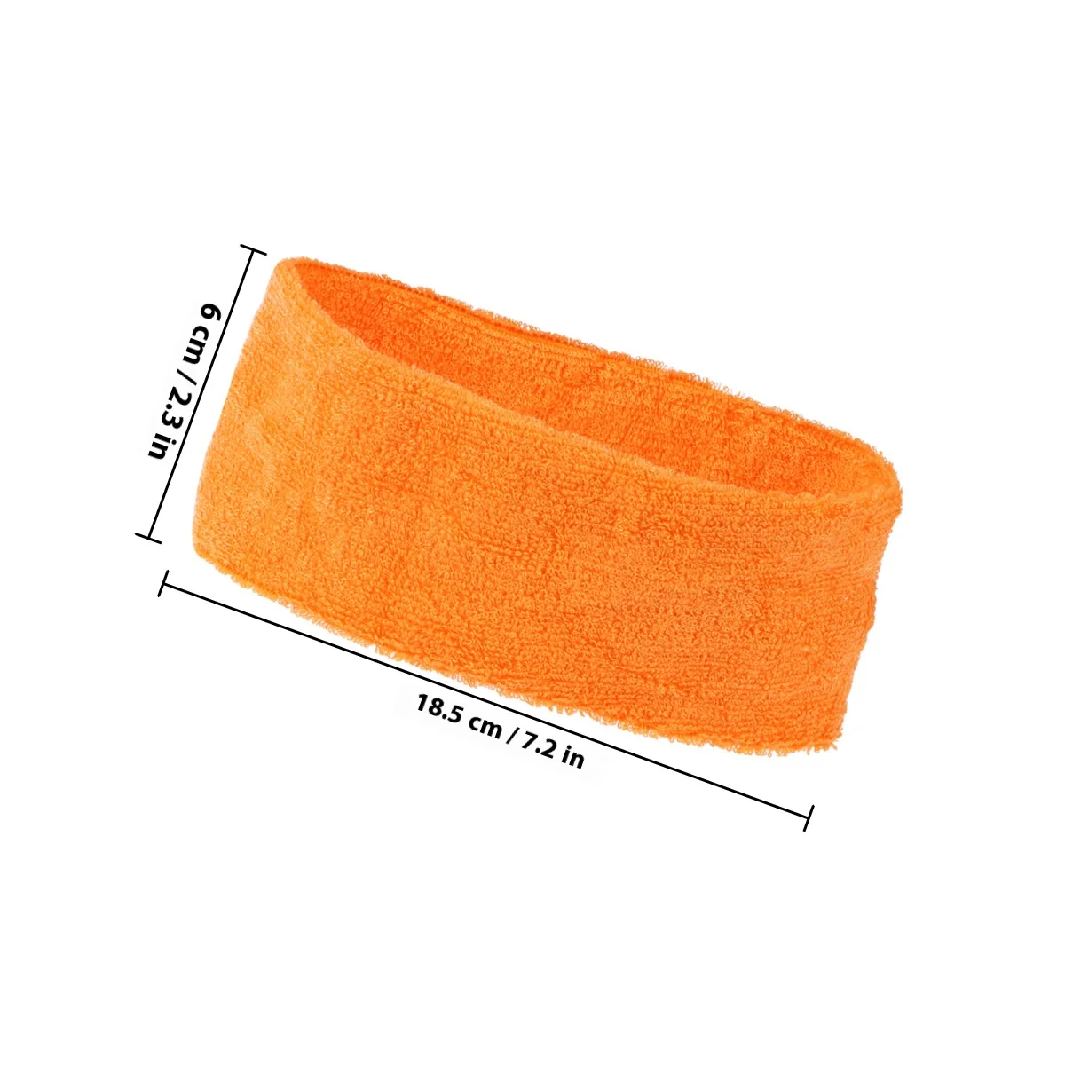 عصابة رأس لليوجا من القماش قابلة للتعديل للنساء لمكياج الرياضة والمنتجعات الصحية وقابلة لإعادة الاستخدام وقابلة للغسل واللياقة البدنية والجري والاستخدام اليومي باللون البرتقالي