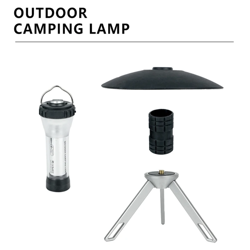 Portable Outdoor Camping Lamp Outdoor Portable Lamp USB Charging Tripod Bracket Detachable