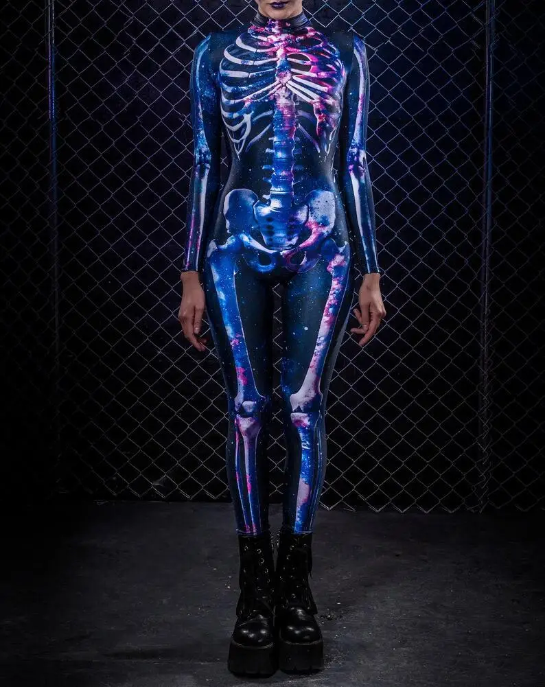 Unisex Cyberpunk 3D-Digitaldruck Karneval Halloween Party Rollenspiel-Outfit Damen Herren Urlaubs-Cosplay-Kostüm Bodysuit – Detail 8