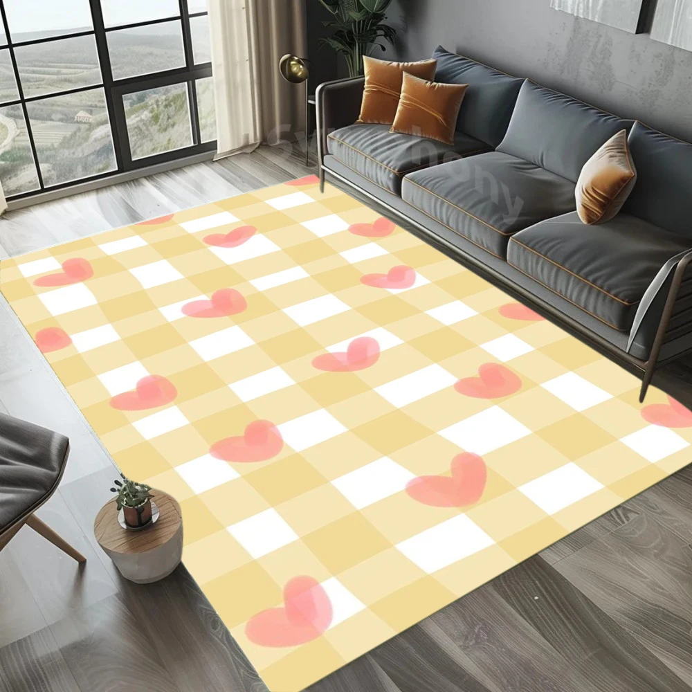 سجاد لطيف اللون ناعم غير قابل للانزلاق سجادة غرفة المعيشة وغرفة النوم وغرفة الدراسة سجادة أرضية سهلة التنظيف هدية ديكور المنزل سجادة لعب للأطفال