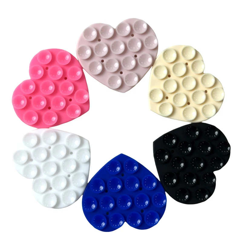 Two-sided Silicone Suction Pad Back Sticker Suction Cup Phone Holder Mat Smartphone Wall Stand Fixed For Glass Ceramic Tiles