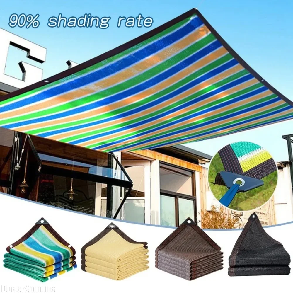 

Garden Shade Cloth Sunblock Outdoor Mesh Cover Terrace Sunshade Net Taped Edge Grommet Plant Shed Sail Pergola Car Canopy