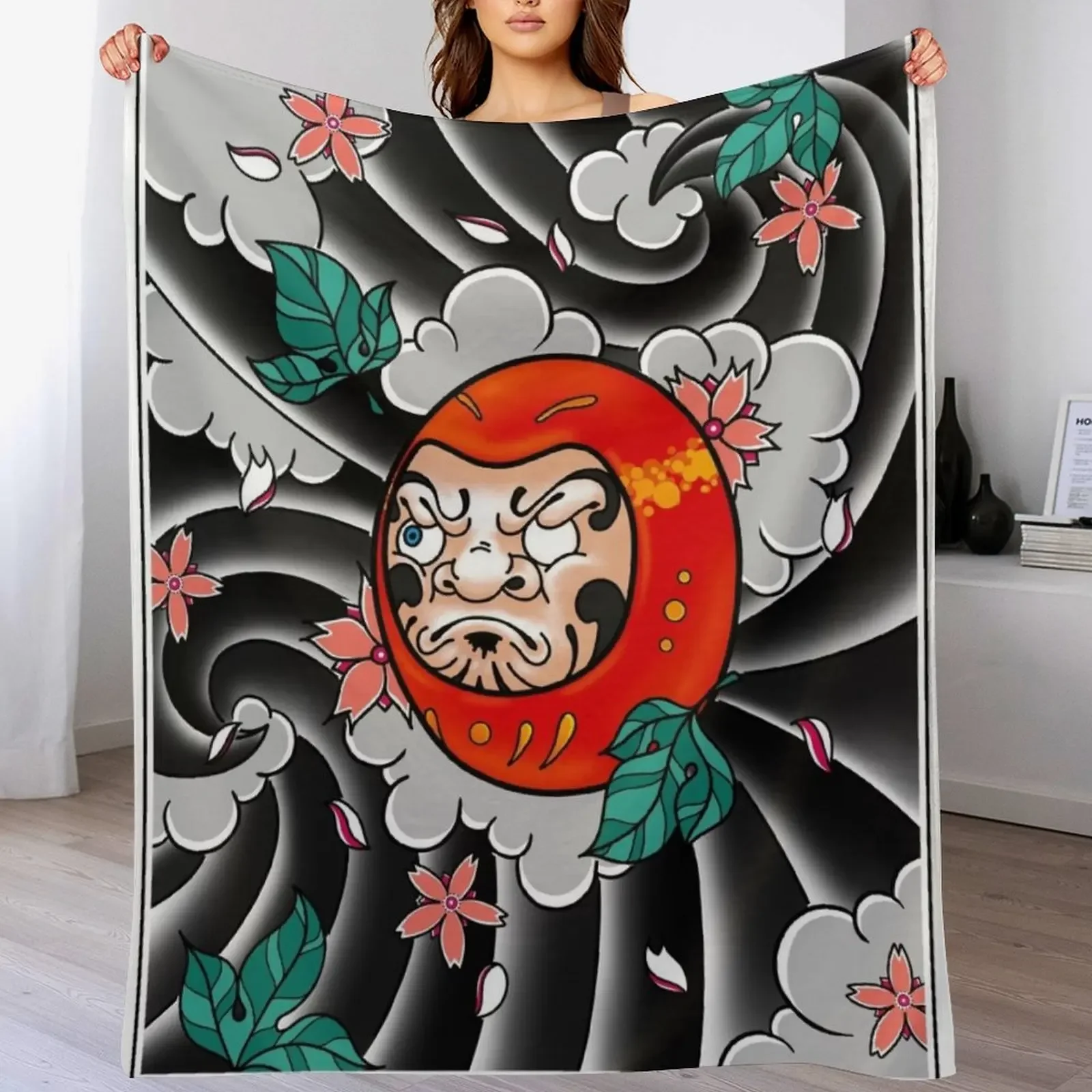 

Daruma Doll Throw Blanket Bed Hairys christmas decoration Giant Sofa Blankets