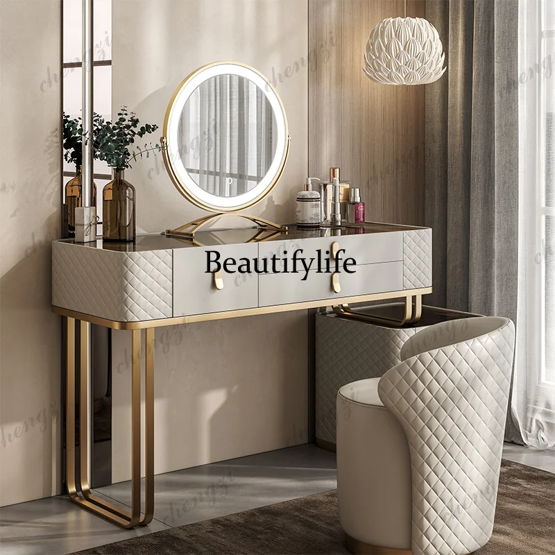 Elegant Modern Vanity Desk Aesthetic Classic Trendy Premium Vanity Desk Textured Beautiful Coiffeuse De Chambre Furniture